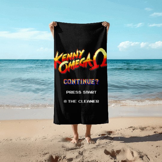 kenny omega game 8 bit Beach Towels