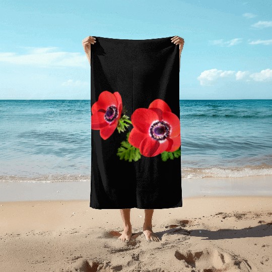 flowers lilies tulips orchids sunflower dahlia ger Beach Towels