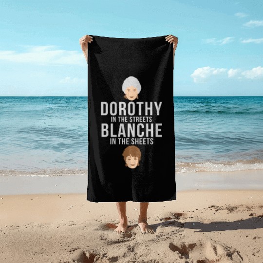 Stay Golden Beach Towels - Dorothy in the streets