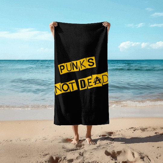 Punk Not Dead Beach Towels