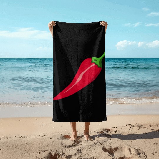 paprika chilli chili pepper citrus veggie gemuese Beach Towels