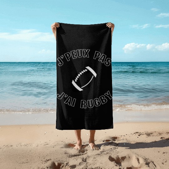 jai rugby Beach Towels