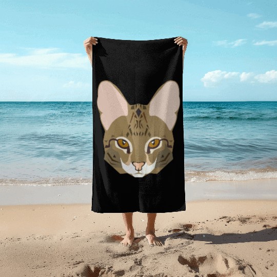 Cat face Beach Towels