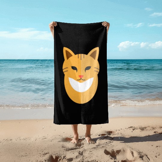 Cat face Beach Towels