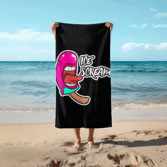 ice scream Beach Towels