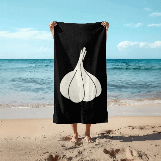 garlic knoblauch veggie vegetable gemuese2 Beach Towels