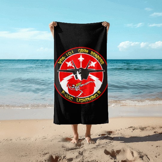 F-35 Lightning II VFA-101 Grim Reapers Beach Towels