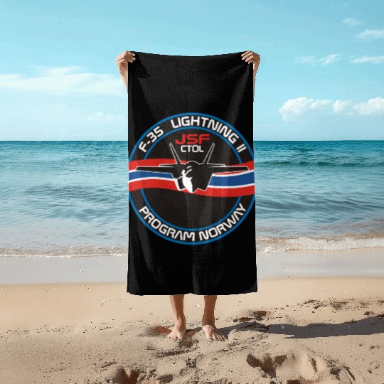 F-35 Lightning II Norway Beach Towels