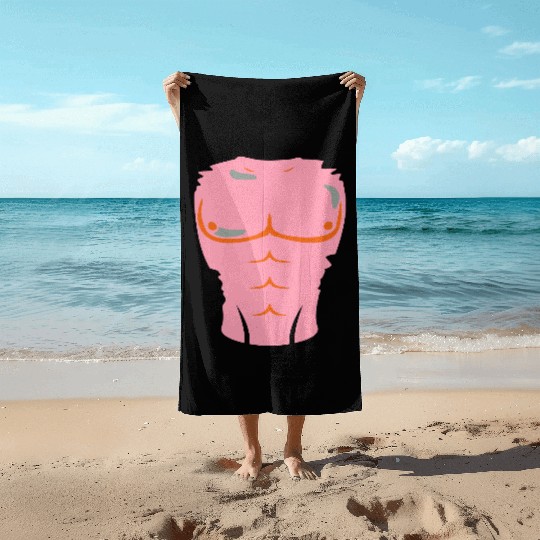 chest muscle Beach Towels