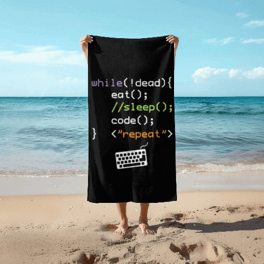 Computer Science Programmer Beach Towels