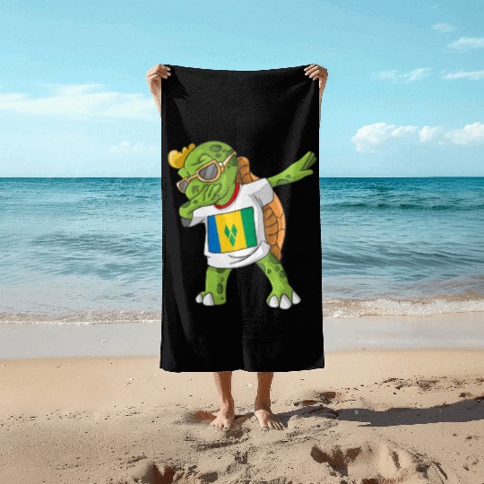 Saint Vincent and the Grenadines Dabbing Turtle Beach Towels