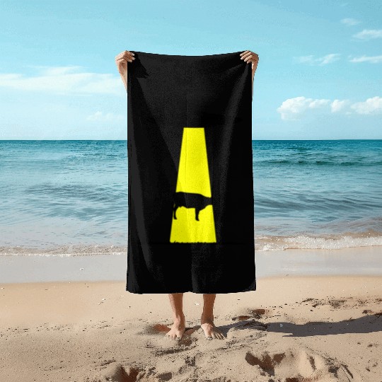 Cow UFO Abduction Beam Up Beach Towels