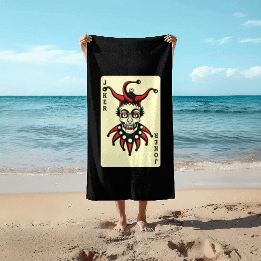 Joker Card Beach Towels