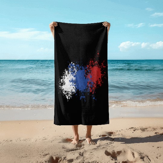 russian splatter Beach Towels