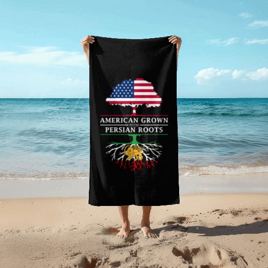 American Grown with Persian Roots Persia Design Beach Towels
