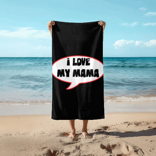 Bold Family Love Speech Bubble Design Beach Towels