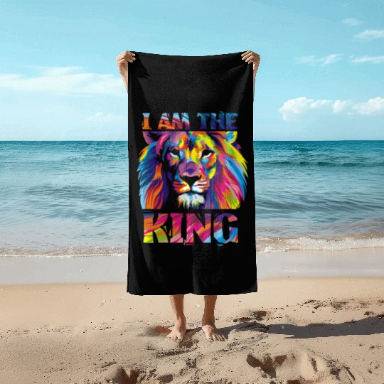 I Am The King - Lion - Total Basics Beach Towels
