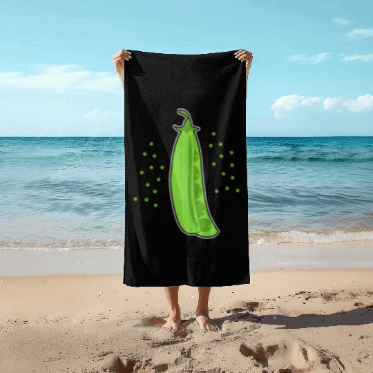 Pea Pod Vegetable Beach Towels
