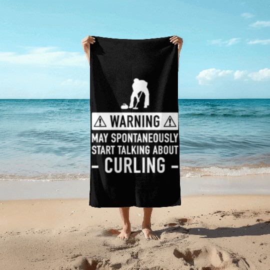 Movie - funny curling for men or women Beach Towels