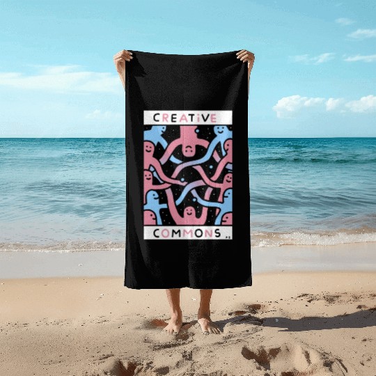 creative commons hipster grandpa Beach Towels