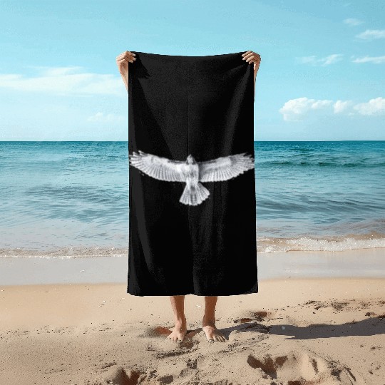 Red-Tailed Hawk Beach Towels