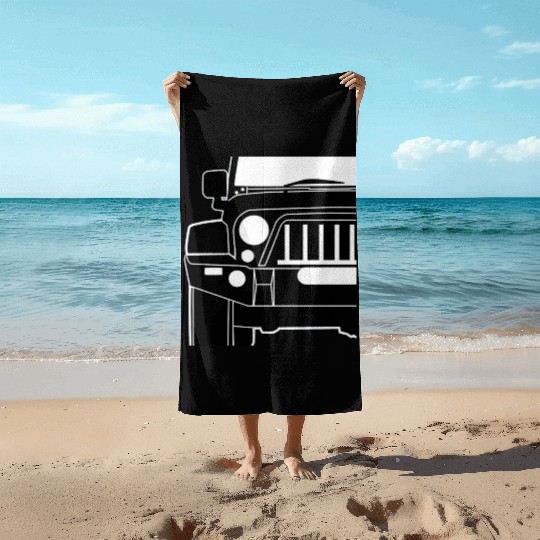 jeep wrang Beach Towels