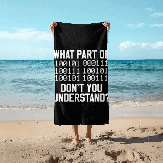 Binaer Code Computer Science Student Beach Towels