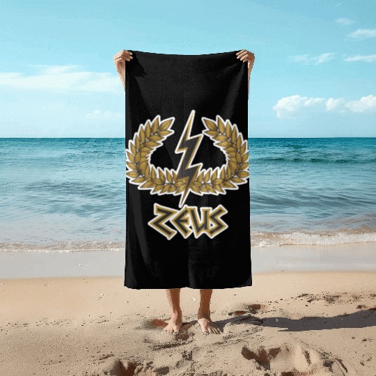 Zeus Beach Towels Greek Mythology Beach Towels Gift Beach Towels