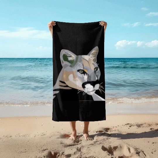 Cougar,Puma,Mountain Lion Beach Towels