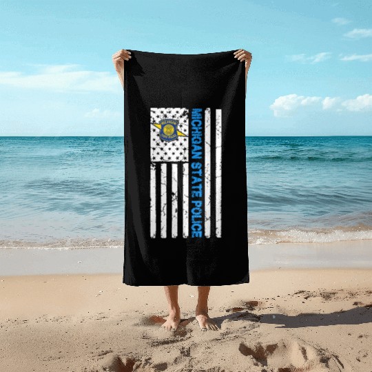 MICHIGAN STATE POLICE Beach Towels