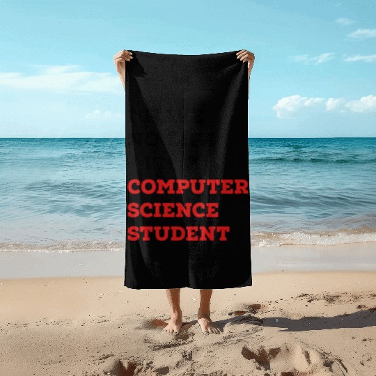 computer science student Beach Towels