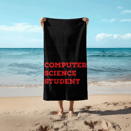 computer science student Beach Towels