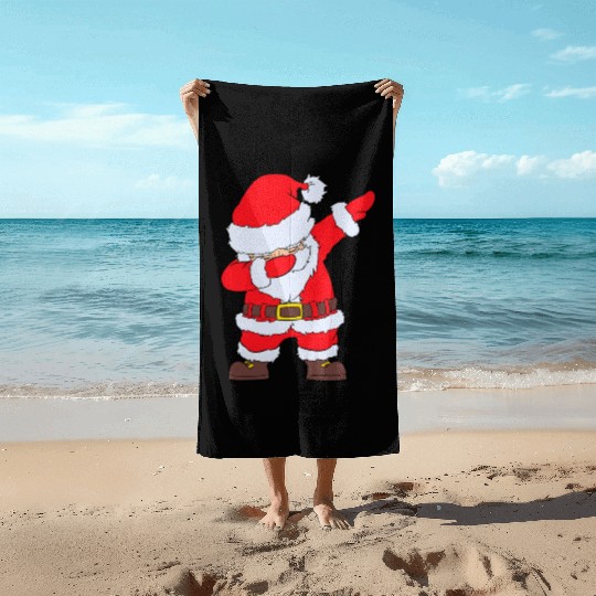 Dabbing Santa Beach Towels Santa Claus Christmas Dab