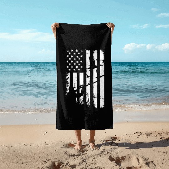 USA Duck Hunting American Hunters Hunt Gifts Beach Towels