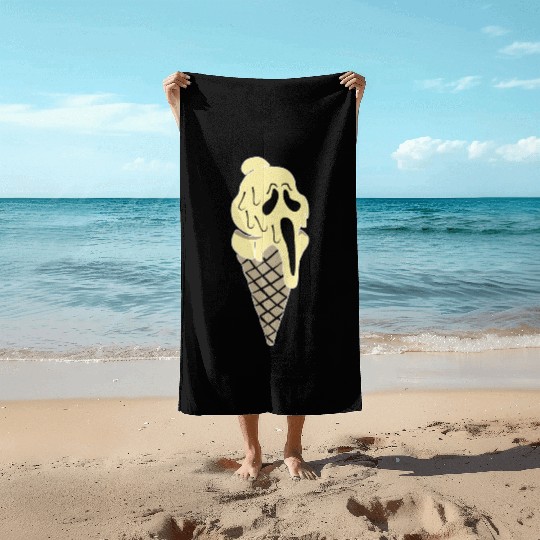 I Scream Ice Funny Beach Towels