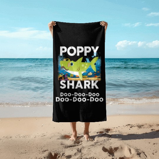 Poppy Shark Beach Towels Doo Doo Doo Family Gift T Sh