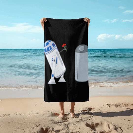Confused R2D2 Beach Towels