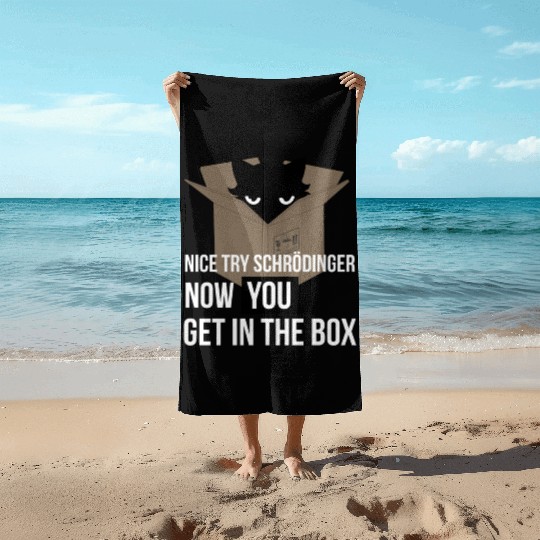 Schrodinger'S Cat - Quantum Mechanics Physics Beach Towels