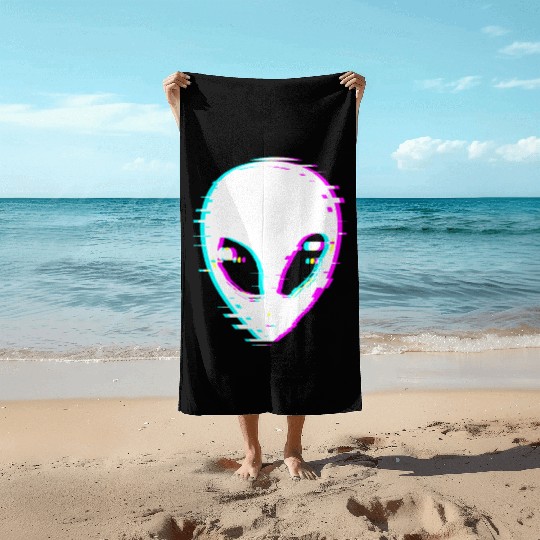 Aliens Gift Ufo Space Saucer Mars Geek Scifi Solar Beach Towels