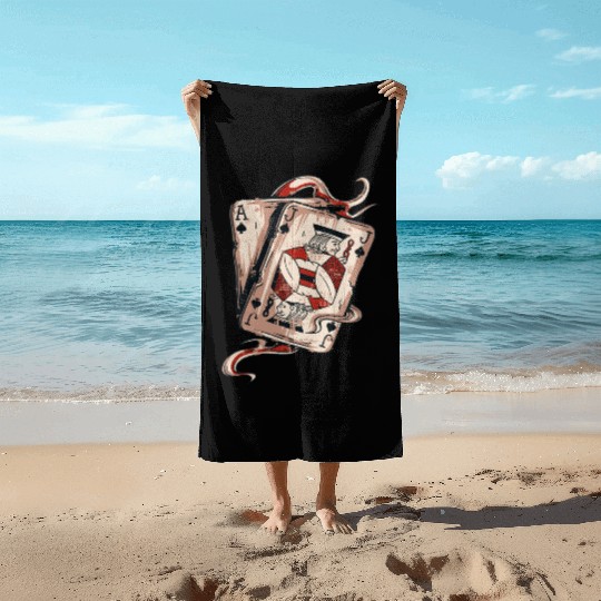 Blackjack Gift Playing Cards Casino Gambling Gift Beach Towels