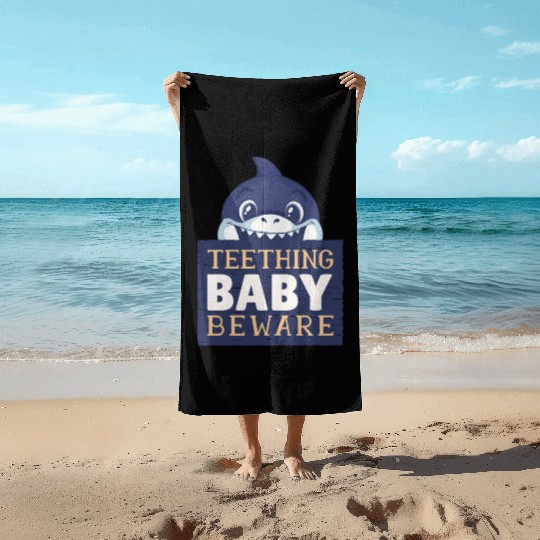 Teething Baby Beware (Boys) Beach Towels