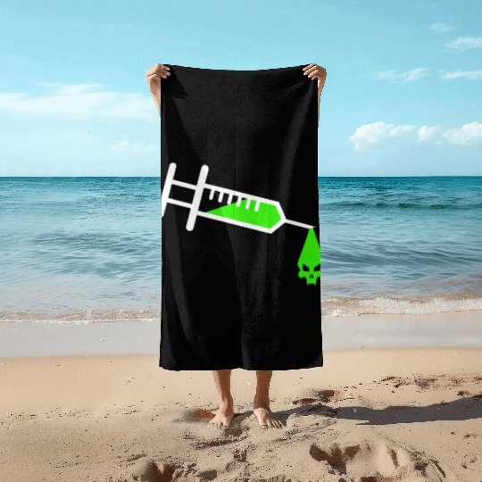 Poison Vaccination Autism Measles Anti Vaccinat Beach Towels