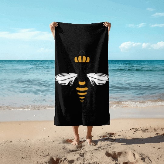 Queen Bee with Crown Motif Beach Towels