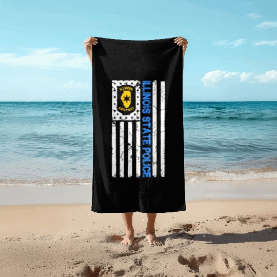 ILLINOIS STATE POLICE Beach Towels
