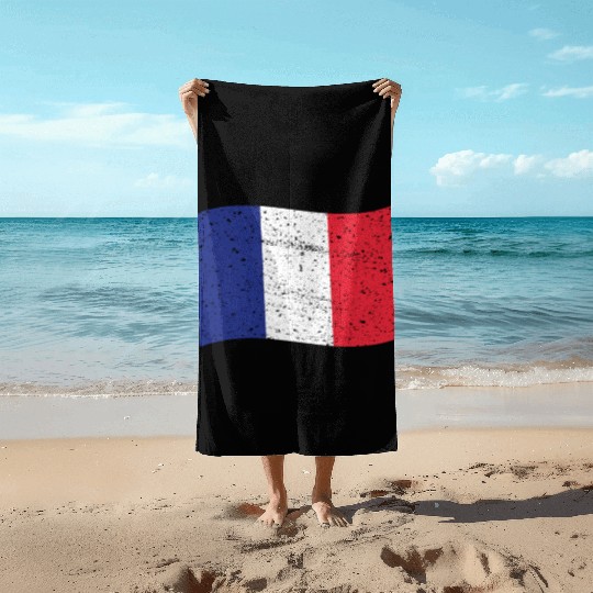 France Flag French Flag Tricolore France Beach Towels
