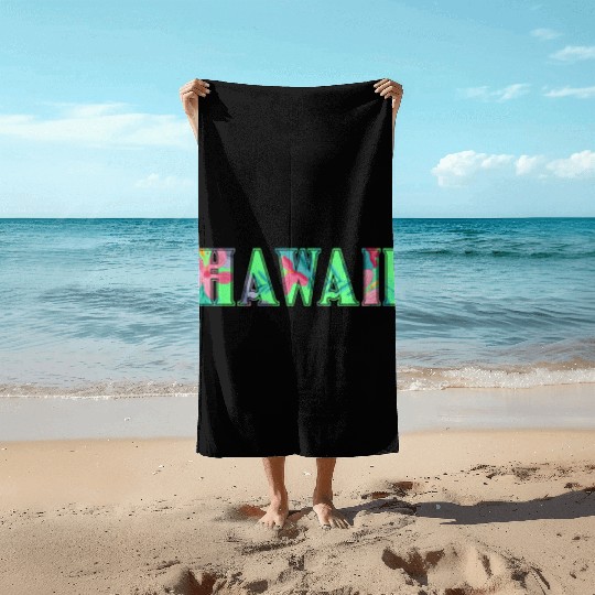 Hawaii Flowers | USA America Orchids Writing Beach Towels