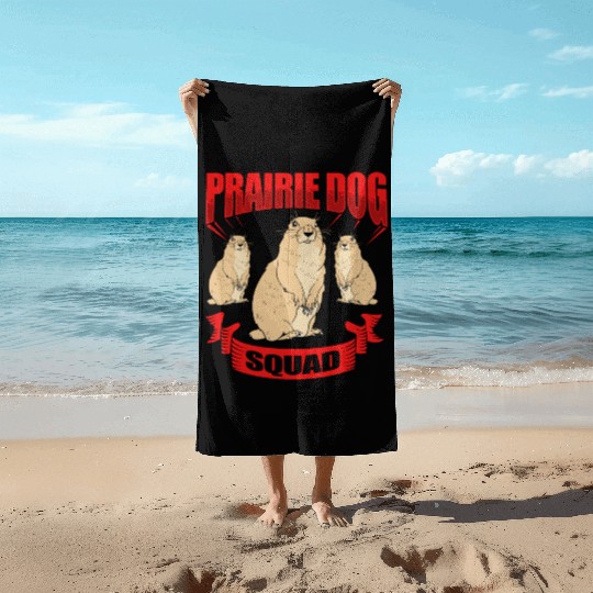 Prairie Dog Groundhog Squirrel Xerini Rodent Beach Towels
