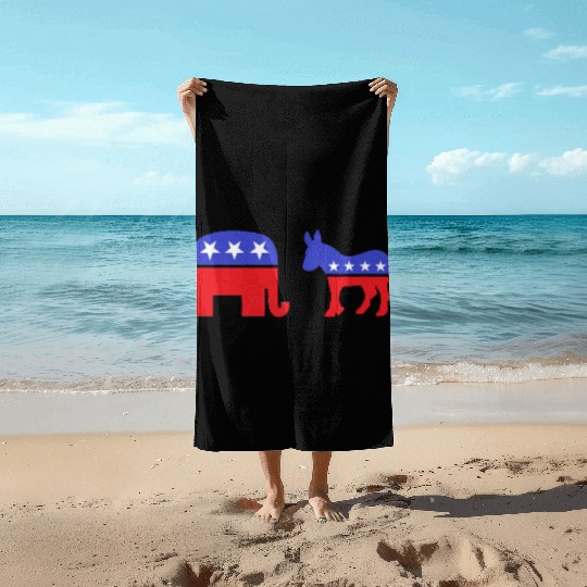 Democrat Republican Beach Towels