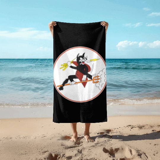 Fighter Squadron 191 (VF-191) Satan's Kittens Beach Towels