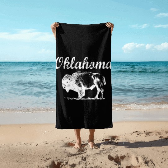 Oklahoma Buffalo Tribal Native American Country Ok Beach Towels